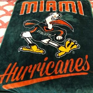 Super Soft Miami Hurricanes Fleece Throw